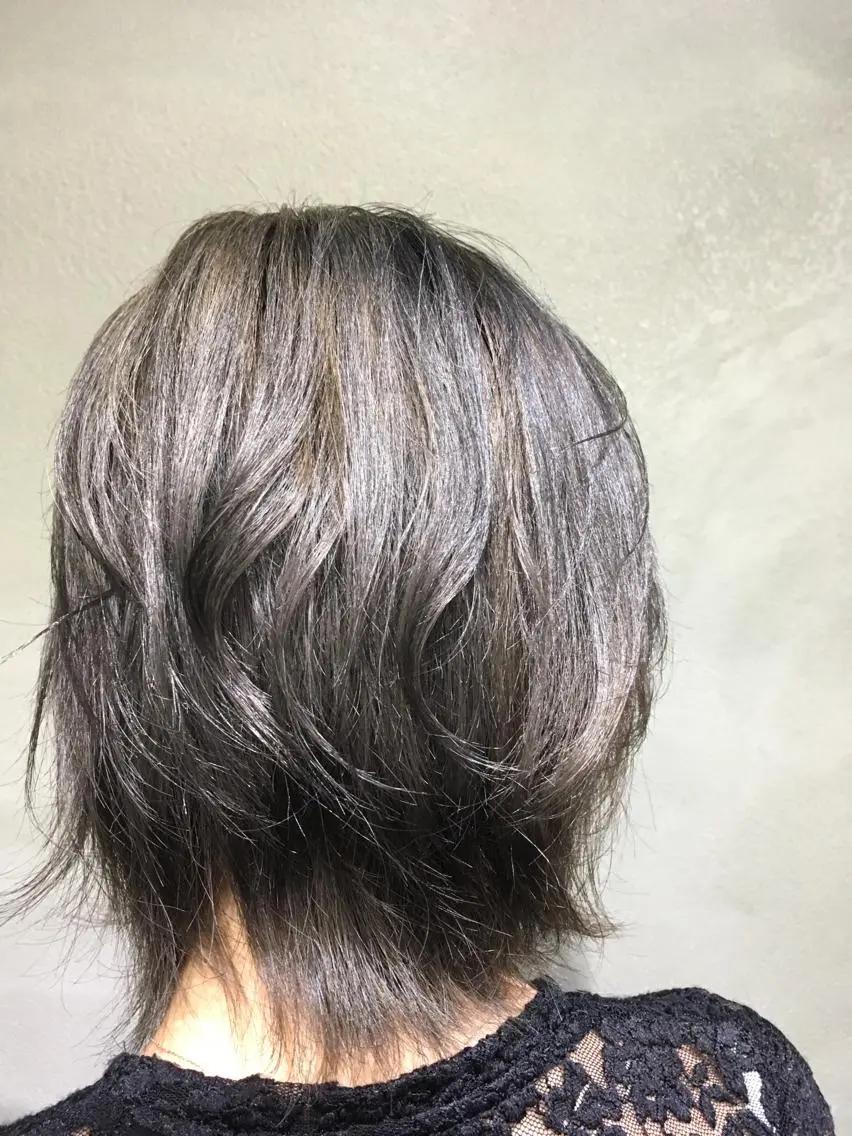 ミディアム カラー ヘアカラー くまがい みゆ【edge.】のヘアスタイル