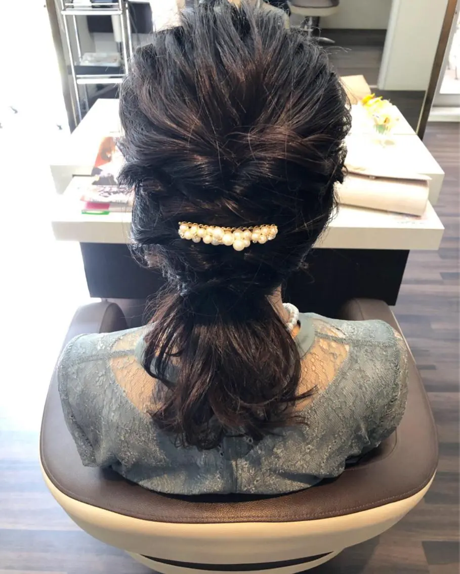 セミロング ヘアアレンジ 松永 真弥のヘアスタイル