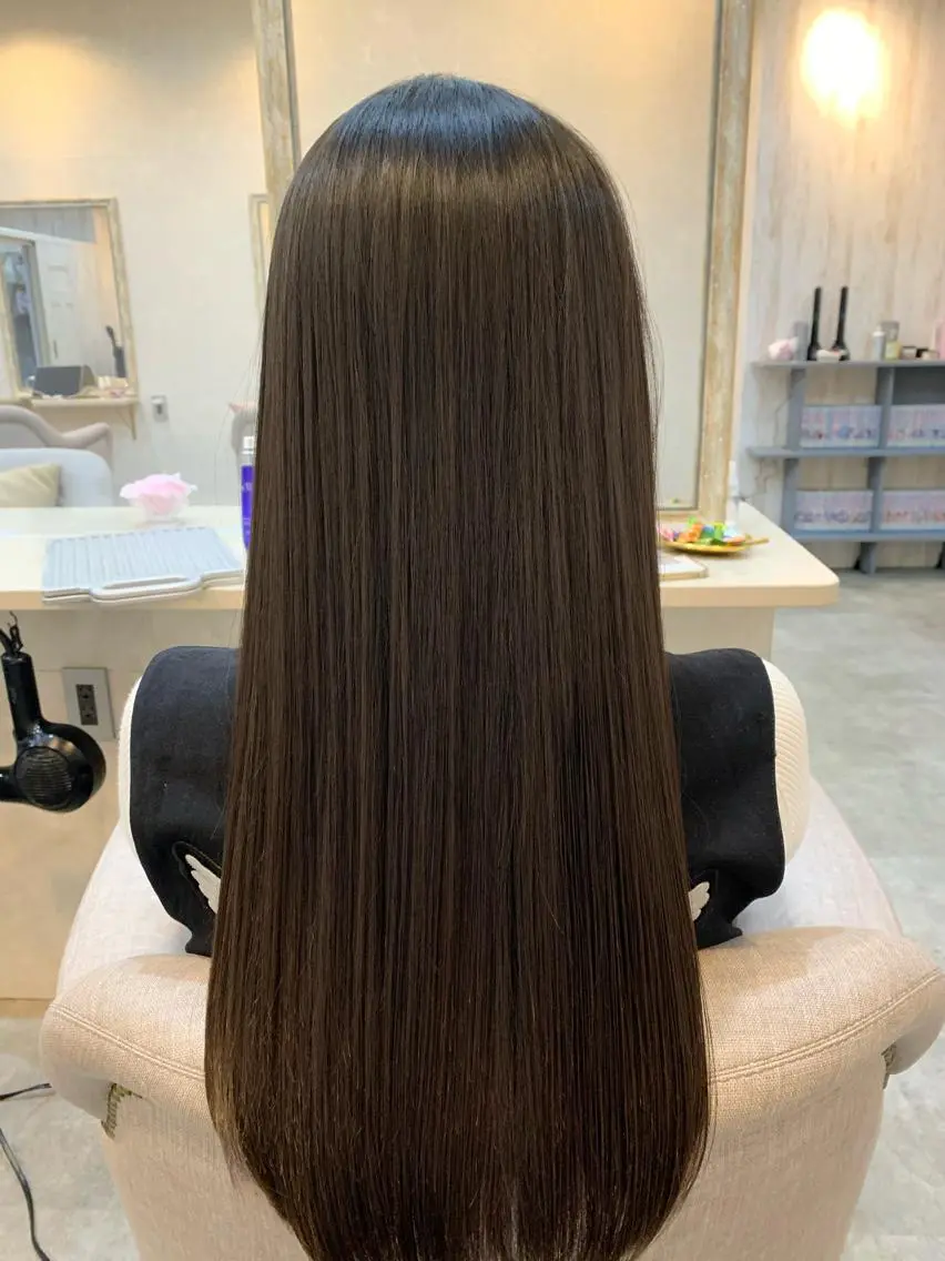 ミディアム カラー カット ヘアカラー トリートメント ✨日本一の韓国ヘア✨ 髪質改善RYO-MAのヘアスタイル