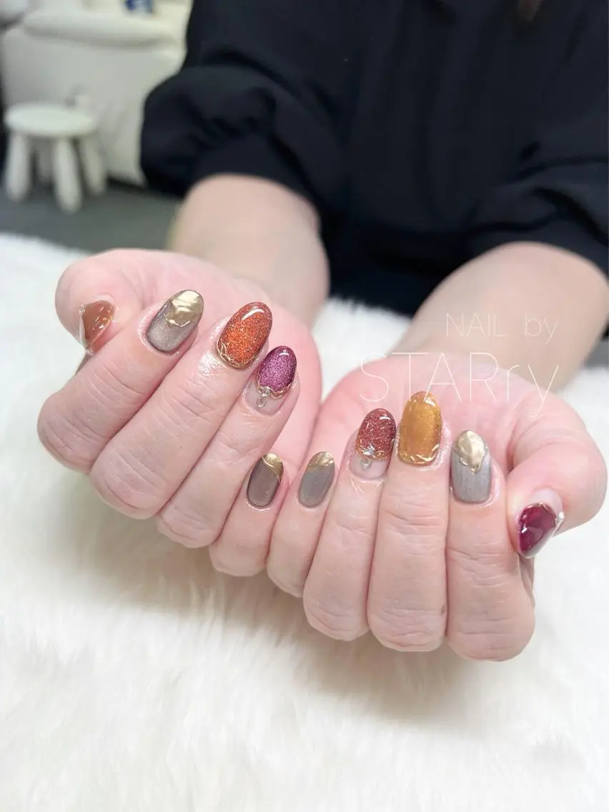 ネイル アートネイル ジェルネイル ニュアンスネイル パラジェル シンプルネイル NAIL by STARry 川口のネイルデザイン