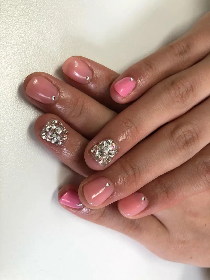 ネイル シルバー ストーンネイル Embellir ♡鏡味のその他イメージ