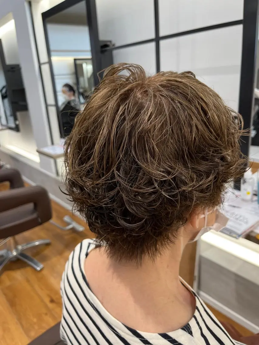 ショート パーマ デジタルパーマ オ ギのヘアスタイル