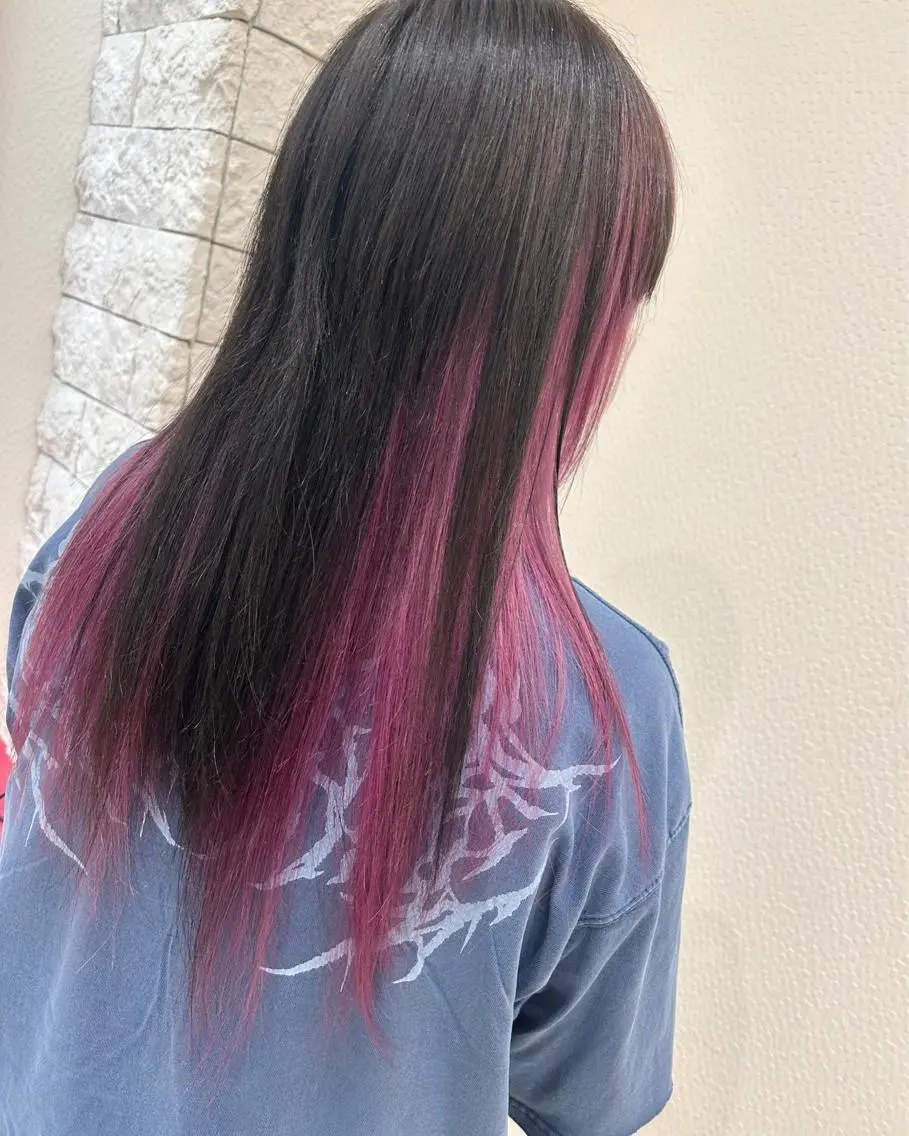ロング ヘアアレンジ カット ヘアカラー 今村公介 ブリーチ特化、派手髪のヘアスタイル