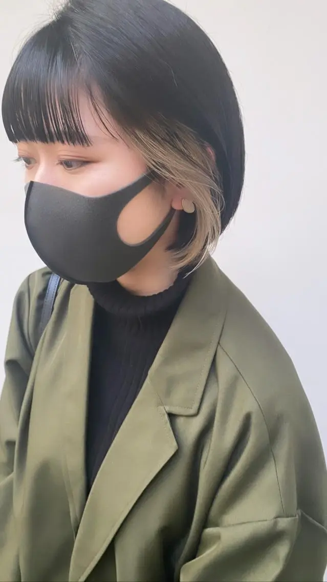 ショート カラー ベージュカラー ボブ tonari 梅田、中崎町のヘアスタイル
