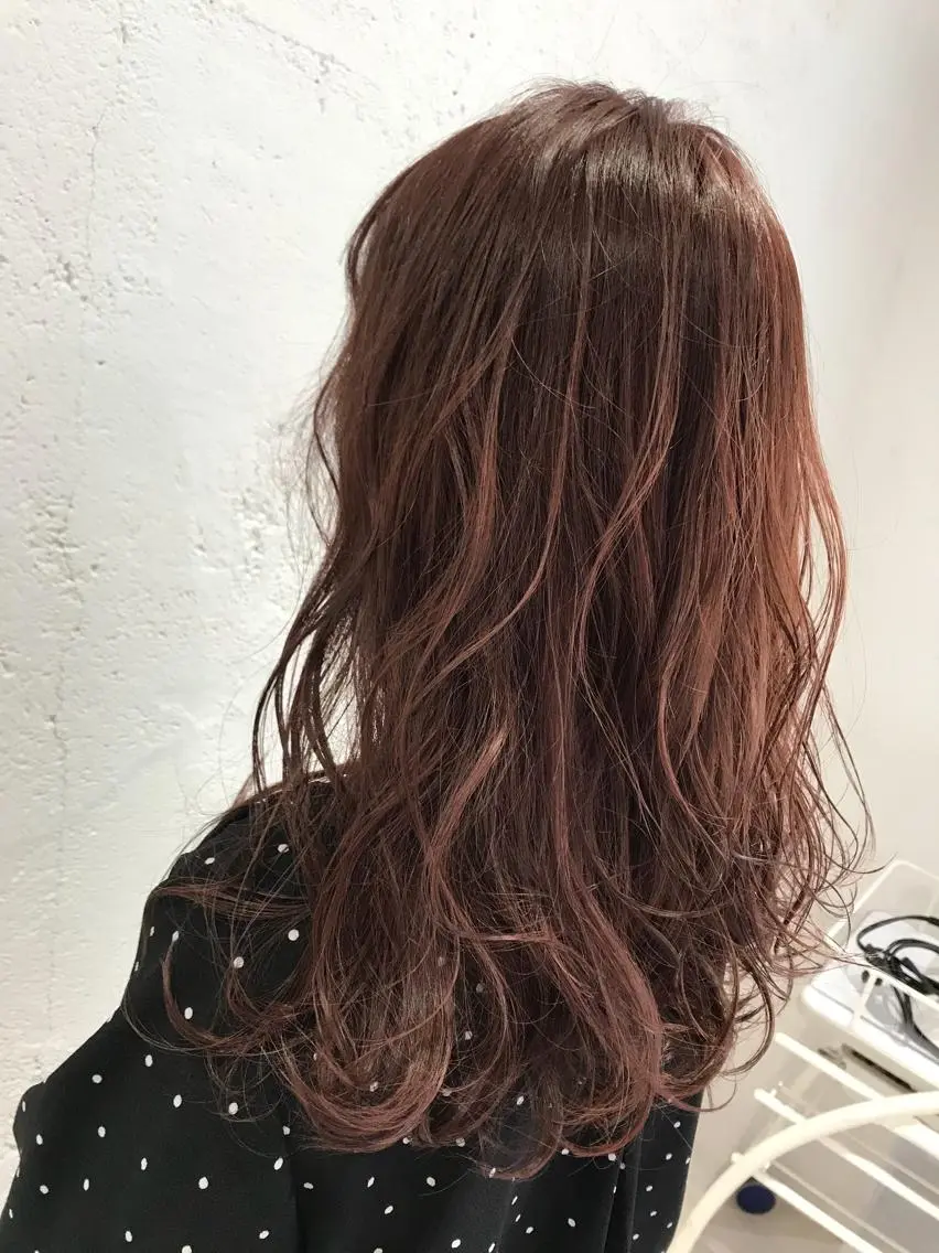 セミロング カラー パーマ ヘアアレンジ マツエク・マツパ ラベンダーカラー ピンクカラー ピンクラベンダー カラーマツエク 韓国ヘア/レイヤー /透明感カラー❤️のヘアスタイル