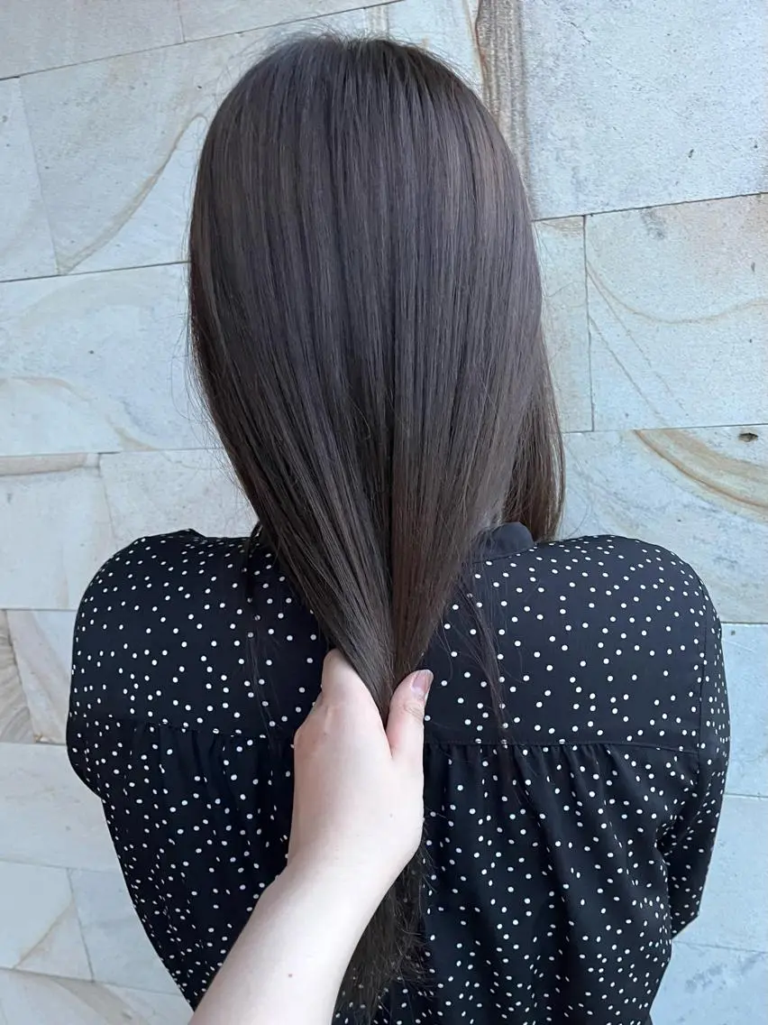 セミロング カラー ベージュカラー 透明感カラー 栗林 姫花のヘアスタイル
