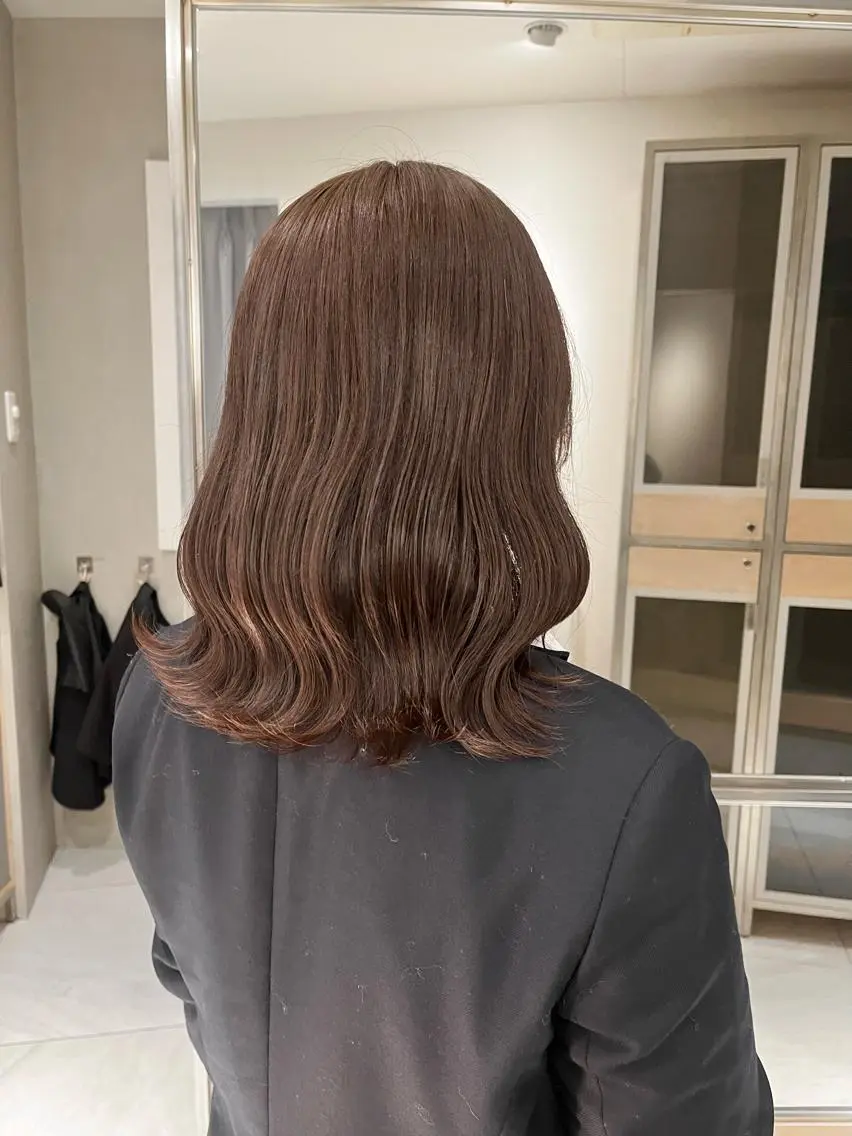 ミディアム カラー ヘアカラー トリートメント ヘッドスパ ヘアセット 🎀艶モテカラー🎀 彩季のヘアスタイル