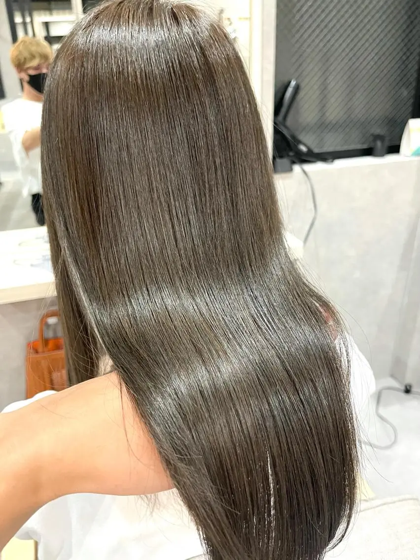 ミディアム カット ヘアカラー トリートメント 一ノ瀬 暁のヘアスタイル