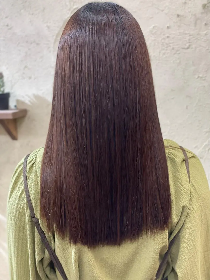 ロング 酸性ストレート カット 縮毛矯正 ヘッドスパ 木村 瞬のヘアスタイル