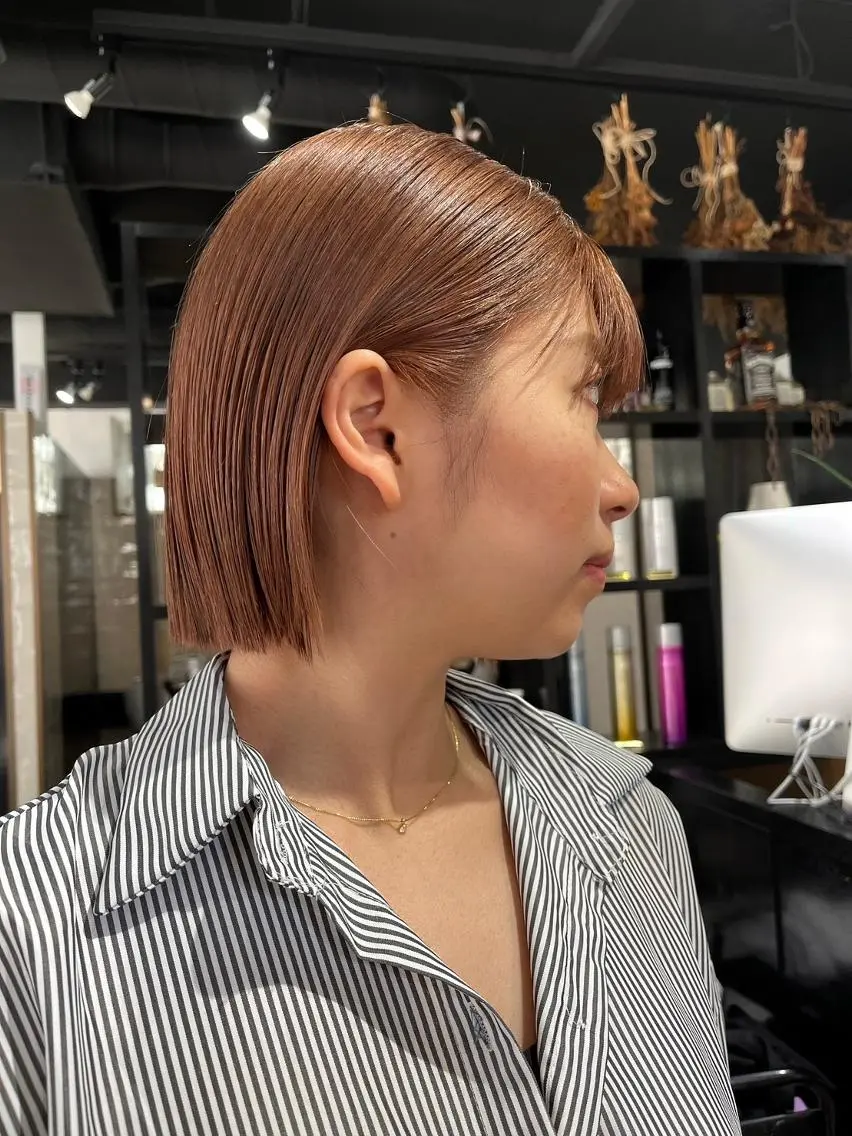 ショート ヘアカラー トリートメント 山影✨バレイヤージュ ハイライト✨メンズ◎のヘアスタイル