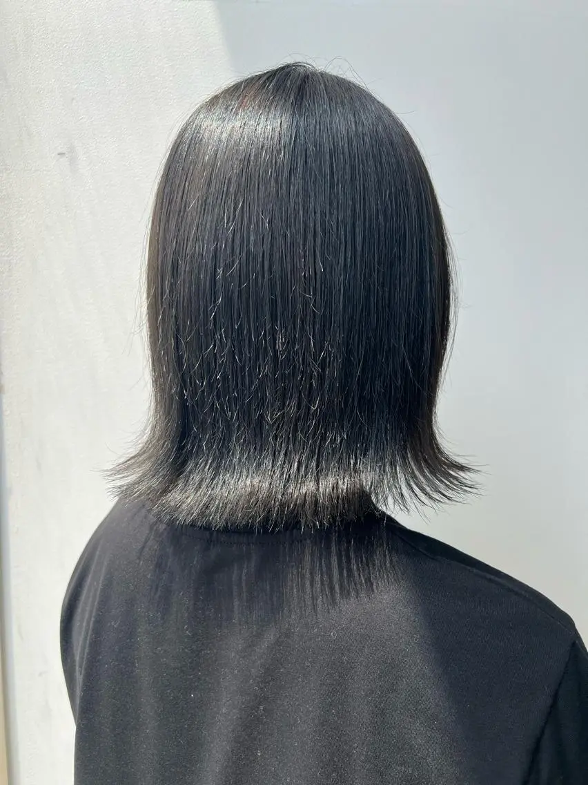 ミディアム カラー カット 小池 楓のヘアスタイル