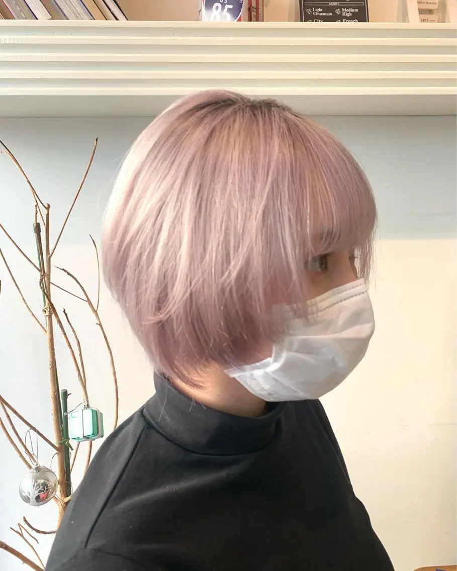 ミディアム カラー ヘアアレンジ ピンクカラー ヘアカラー トリートメント ヘッドスパ ヘアセット 大宮/山口 竣也のヘアスタイル