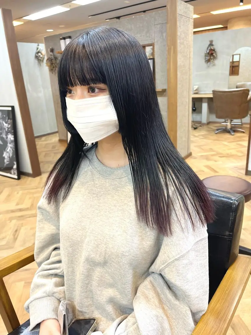ロング カラー ena/ブリーチなし 透明感・レイヤー🎀のヘアスタイル