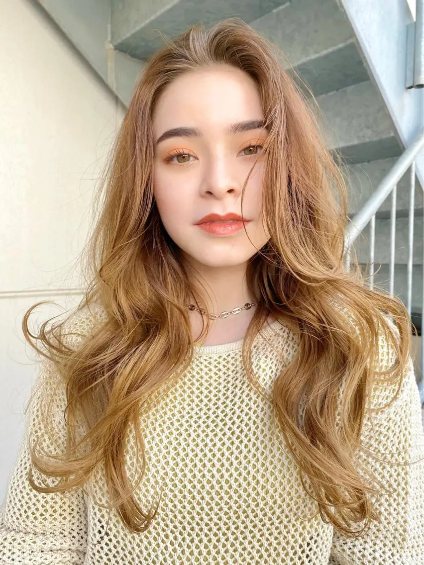 ロング パーマ ヘアアレンジ 【公式】amble luxe池袋東口🩷のヘアスタイル