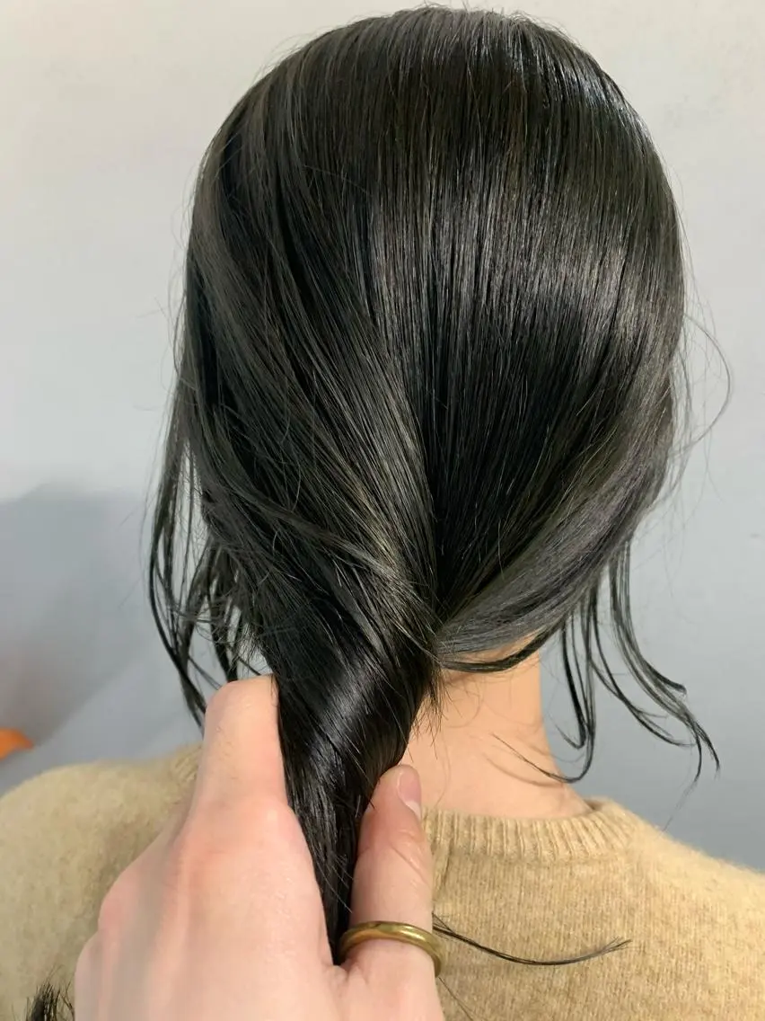 ロング カラー ヘアカラー ボブパーマコテ巻き風 パーマNo1深江秀平のヘアスタイル