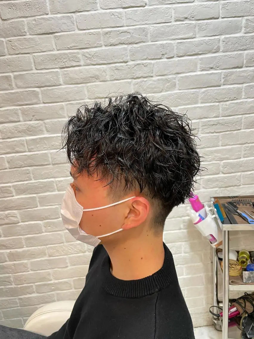 パーマ メンズ カット ヘアカラー トリートメント 優真/難波で 1番パーマが上手いのヘアスタイル