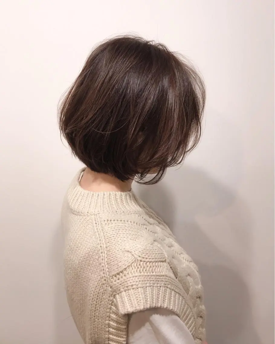 ショート ボブ レイヤー/大人ボブ 渡邉【日吉美容室】のヘアスタイル