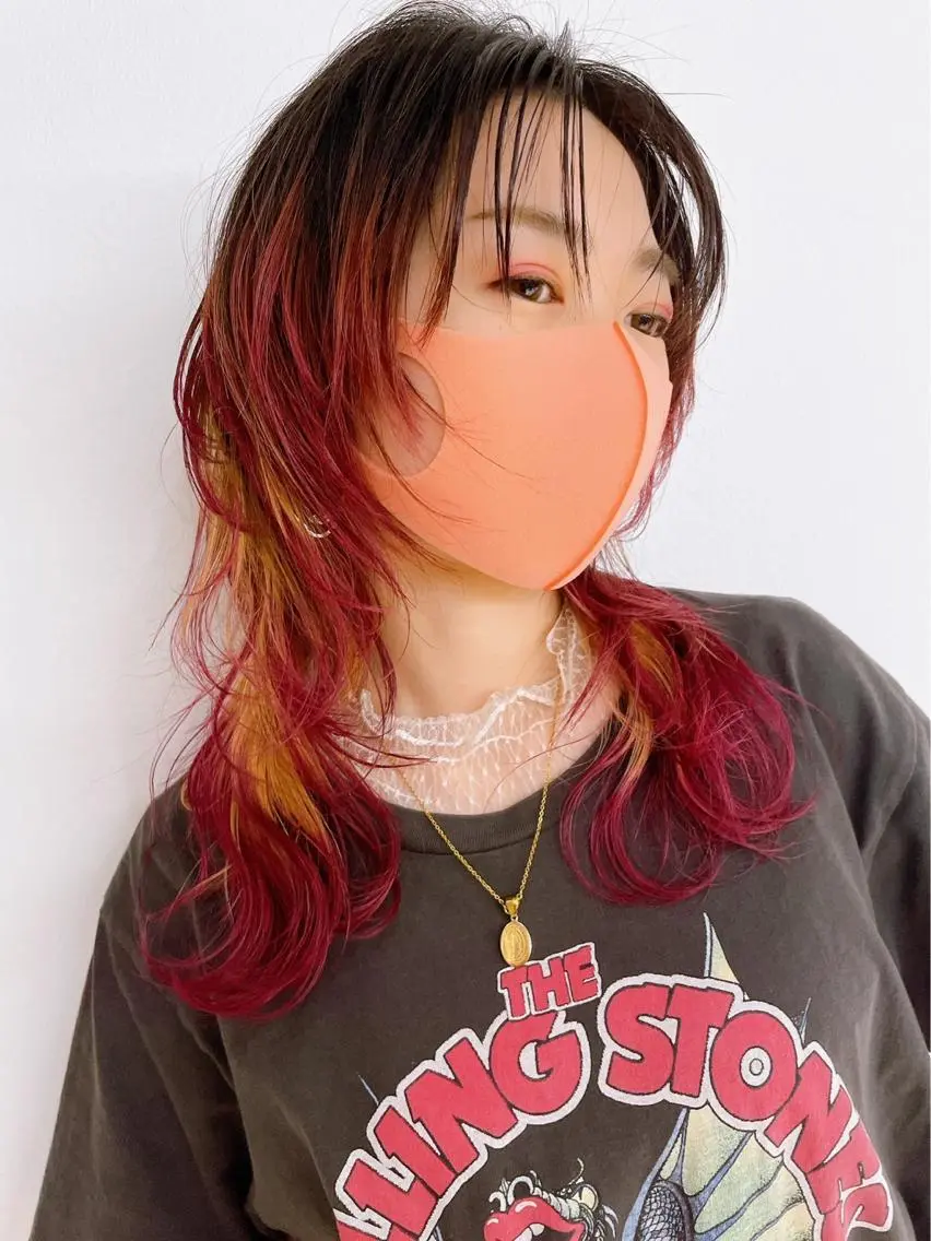 セミロング レイヤーカット ウルフカット やまぎし ひろきのヘアスタイル