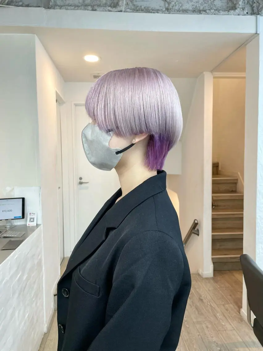 ショート カラー インナーカラー ヘアカラー トリートメント ヘアセット ハイトーン×レイヤー /遠藤将太のヘアスタイル