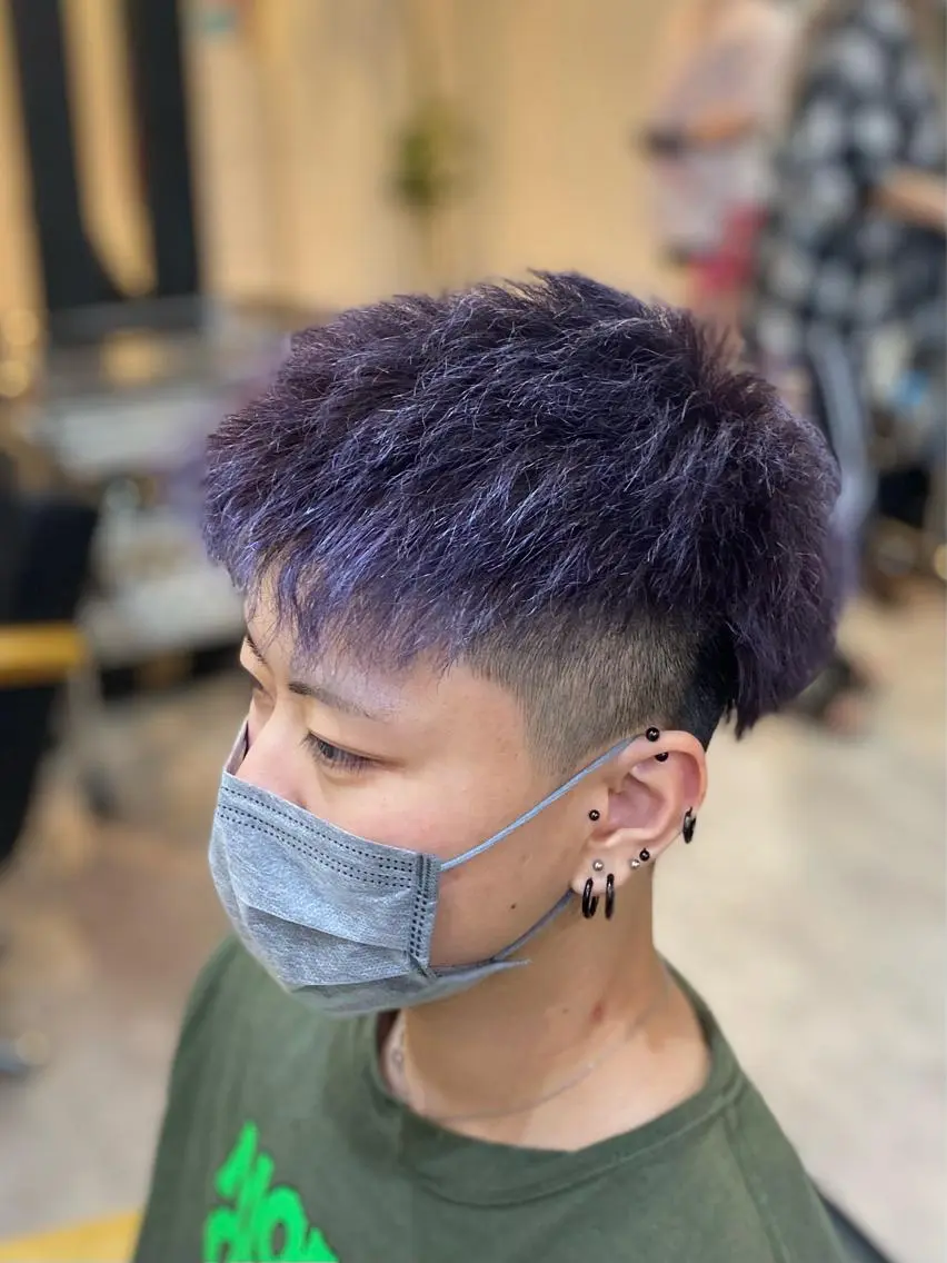 ショート カラー アッシュ ラベンダーカラー ハイトーン&透明感 カラー☘️片山優陽のヘアスタイル
