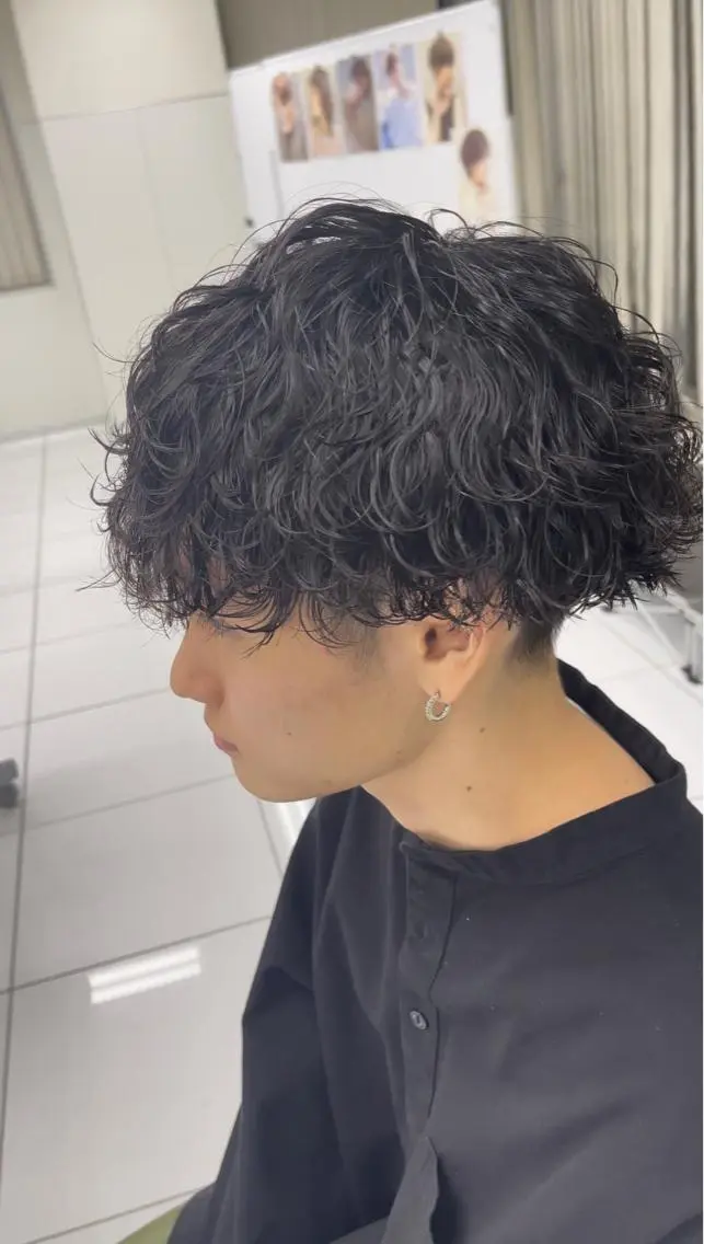 ショート パーマ メンズ カット パーマ 🌞メンズパーマ ONOE💈のヘアスタイル