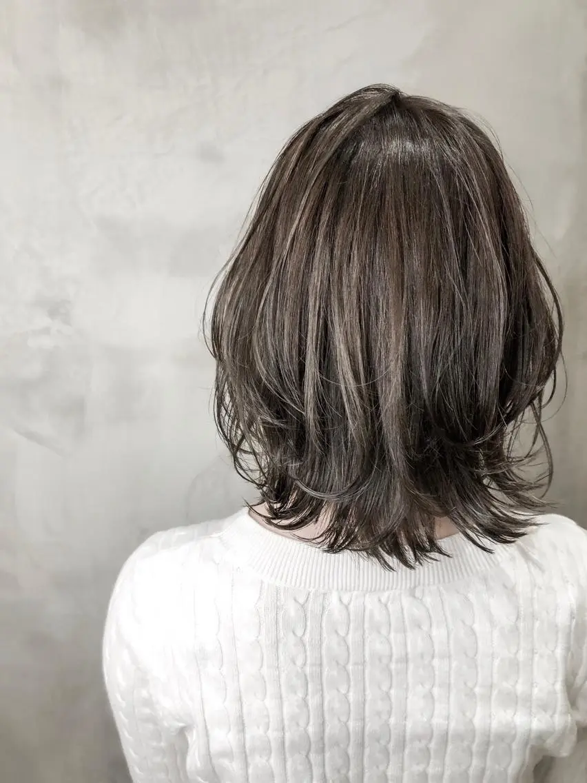 ミディアム カラー ヘアアレンジ カット ヘアカラー トリートメント ryota .のヘアスタイル