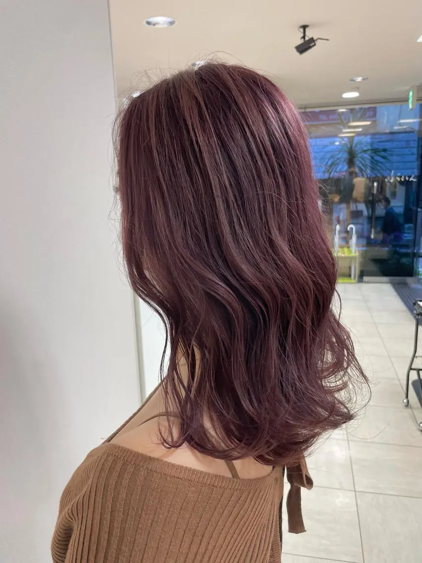 セミロング カラー ヘアアレンジ ヘアカラー トリートメント 【Sweep】おじま のぞみのヘアスタイル