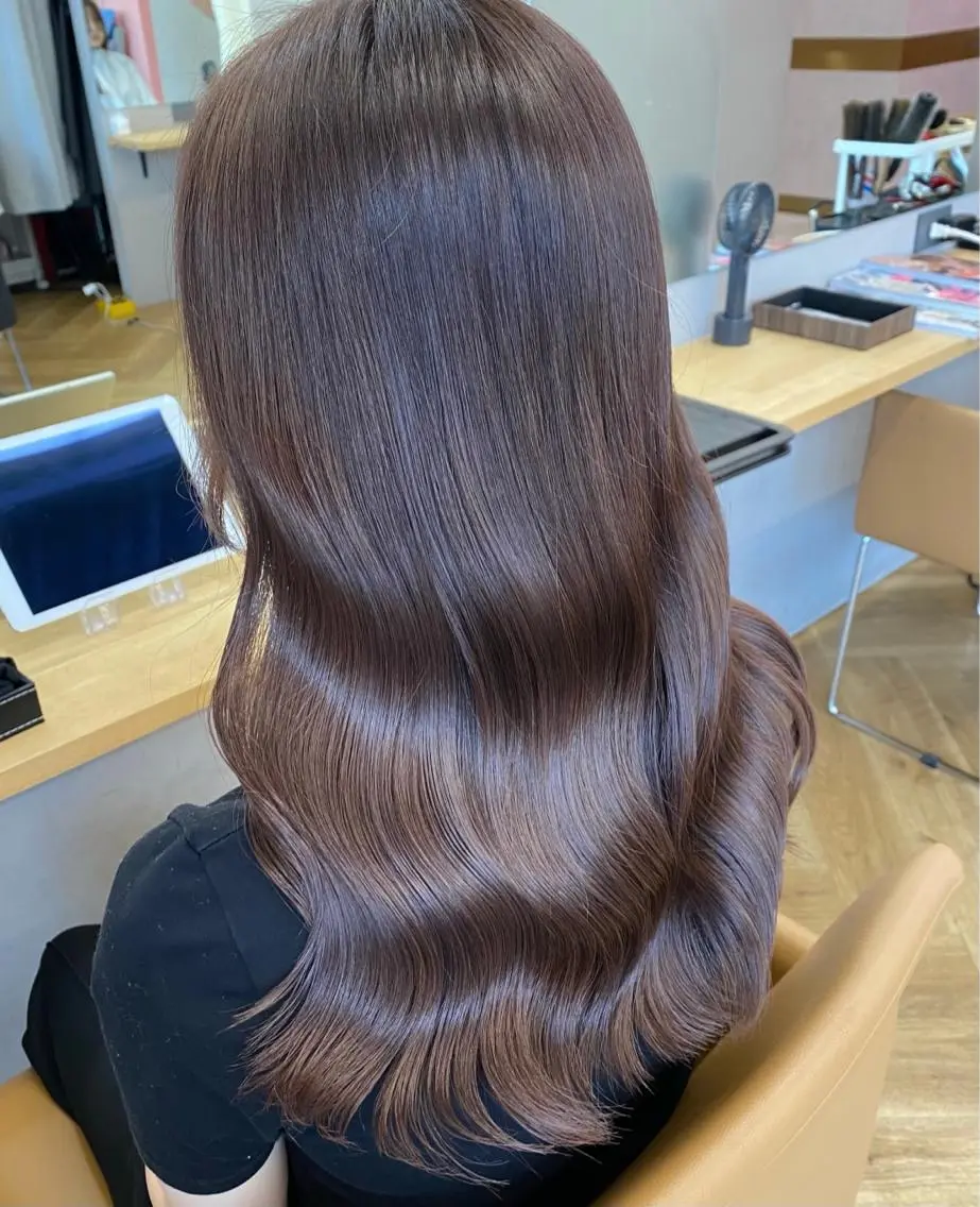 ロング カラー イルミナカラー トリートメント カット ヘアカラー トリートメント ヘアセット プル艶職人/ にしものヘアスタイル