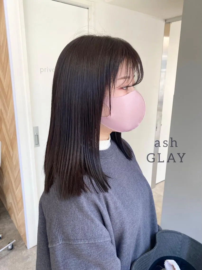 ミディアム カラー ヘアアレンジ 透明感カラー ヘアカラー ボブ /ニュアンス/ satomi🧸💖のヘアスタイル