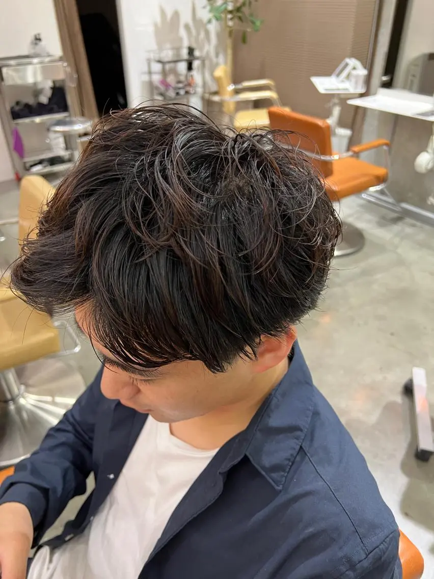 パーマ メンズ 🌷ショートレイヤー ヘッドスパ🌷鈴木のヘアスタイル