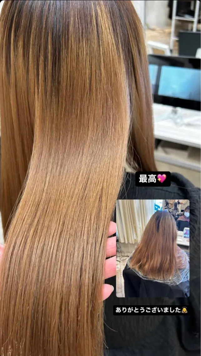 セミロング 酸性ストレート 石川 由美子のヘアスタイル