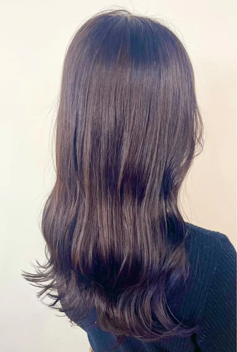 セミロング カラー ダークグレー ダークグレージュ グレージュ カット ヘアカラー FLAGS YAMATOのヘアスタイル