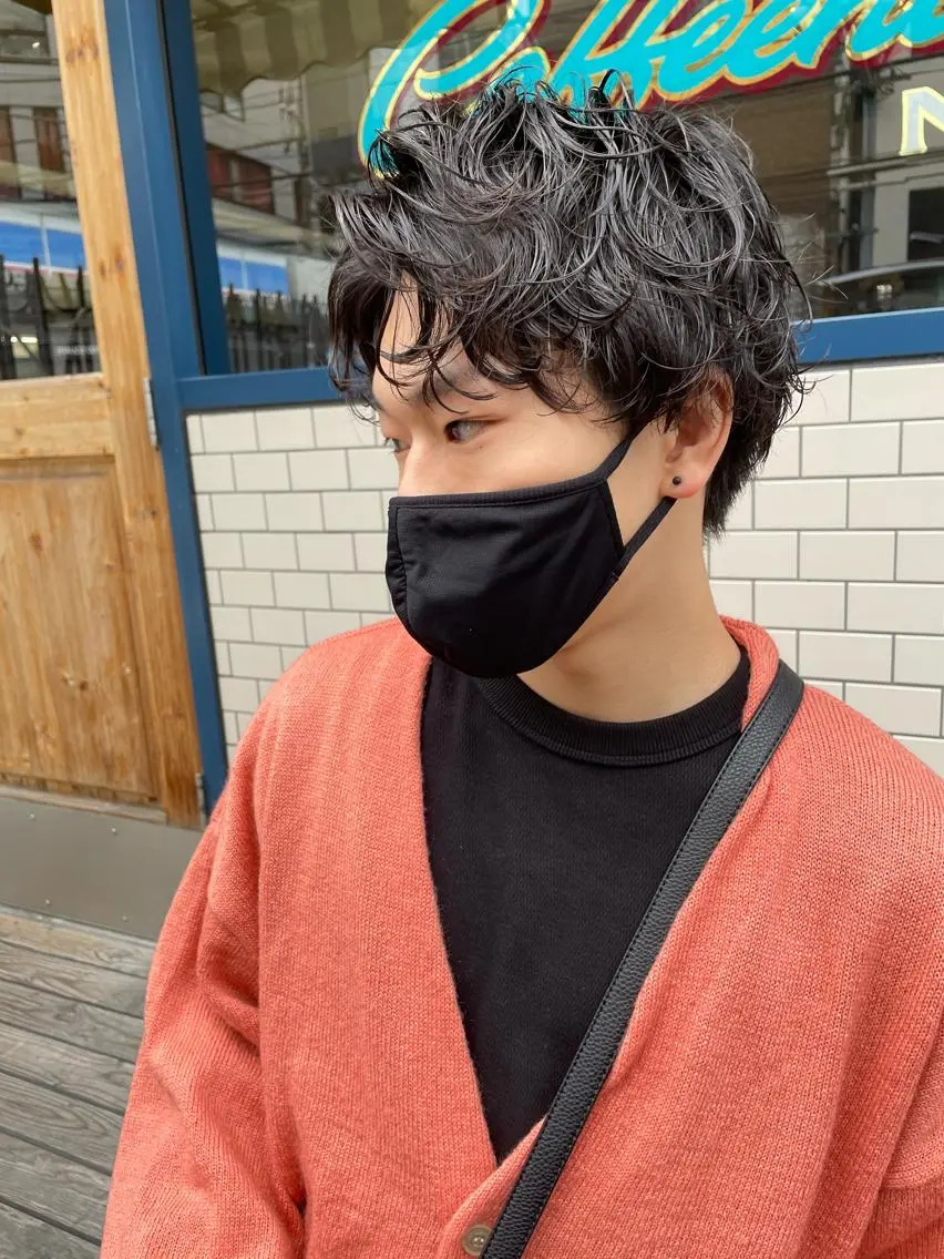 ミディアム ミディアムパーマ 渋谷 メンズヘア⭐️ タニグチヨシユキのヘアスタイル