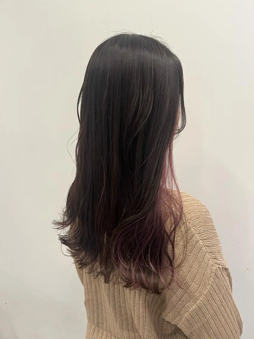 セミロング カラー イヤリングカラー ピンクカラー ✨透明感カラー✨ 🦖佐々木未来🦕のヘアスタイル