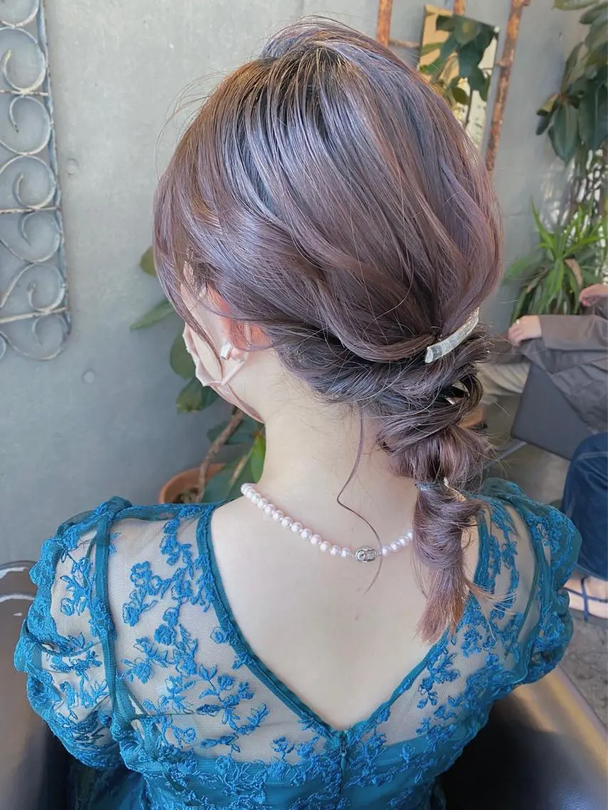 セミロング カラー パーマ ヘアアレンジ メンズ キッズ ネイル マツエク・マツパ アイブロウ ヘアセット モリモト サナのヘアスタイル