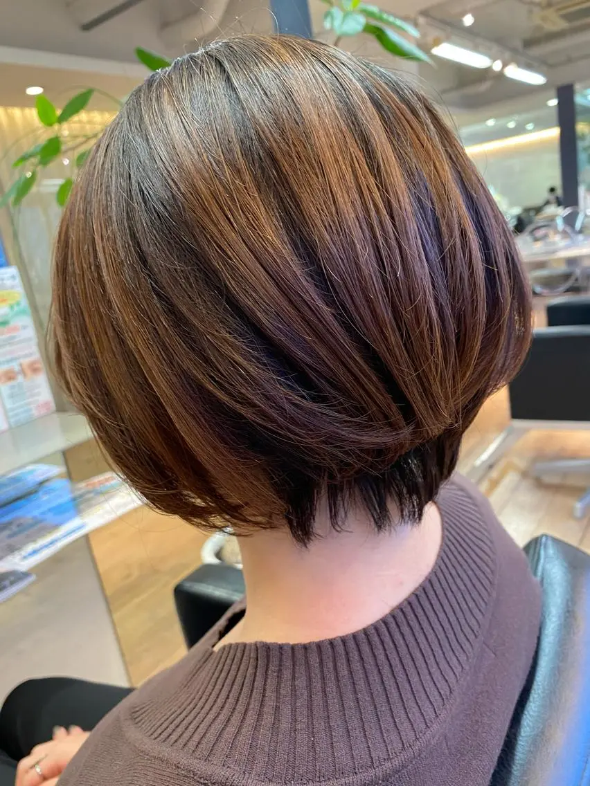 ショート ショートボブ ボブ くびれヘア ショートヘア ショート・ウルフ✂︎ 安住有咲子のヘアスタイル