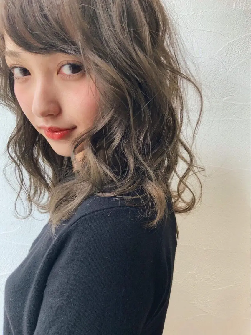 ミディアム カラー グレージュ メンズカット特化柏駅 徒歩3分LOUのヘアスタイル