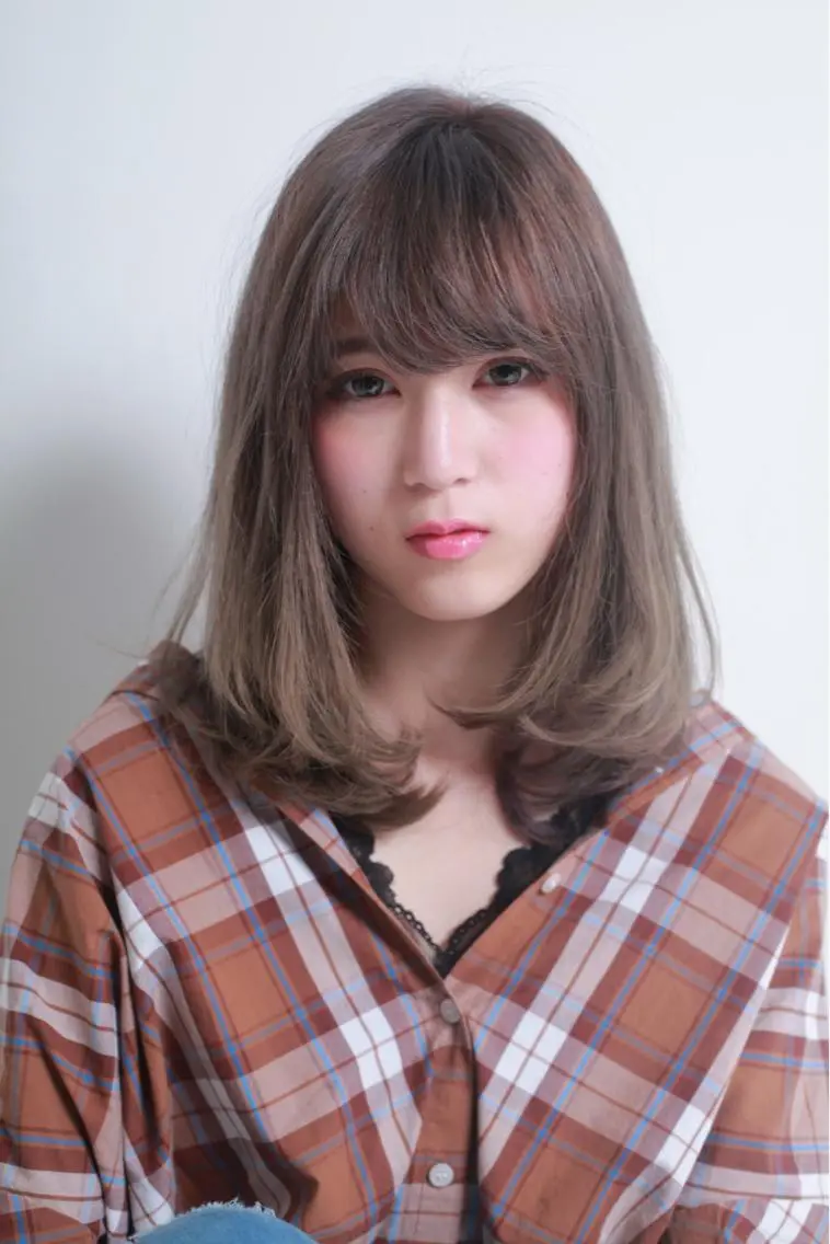 ミディアム カラー ヘアアレンジ 烏丸韓国ヘア🇰🇷 ayaka🎀のヘアスタイル