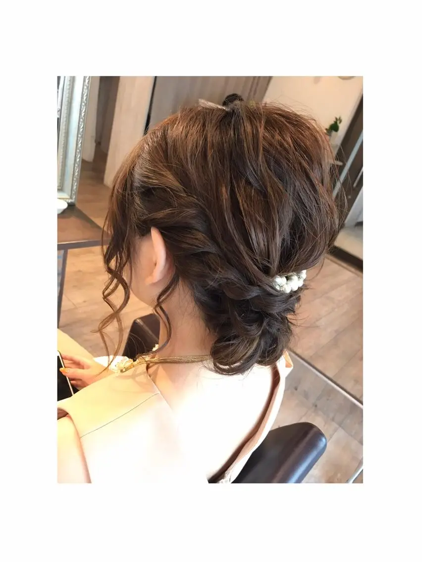 ミディアム ヘアアレンジ shi hoのヘアスタイル
