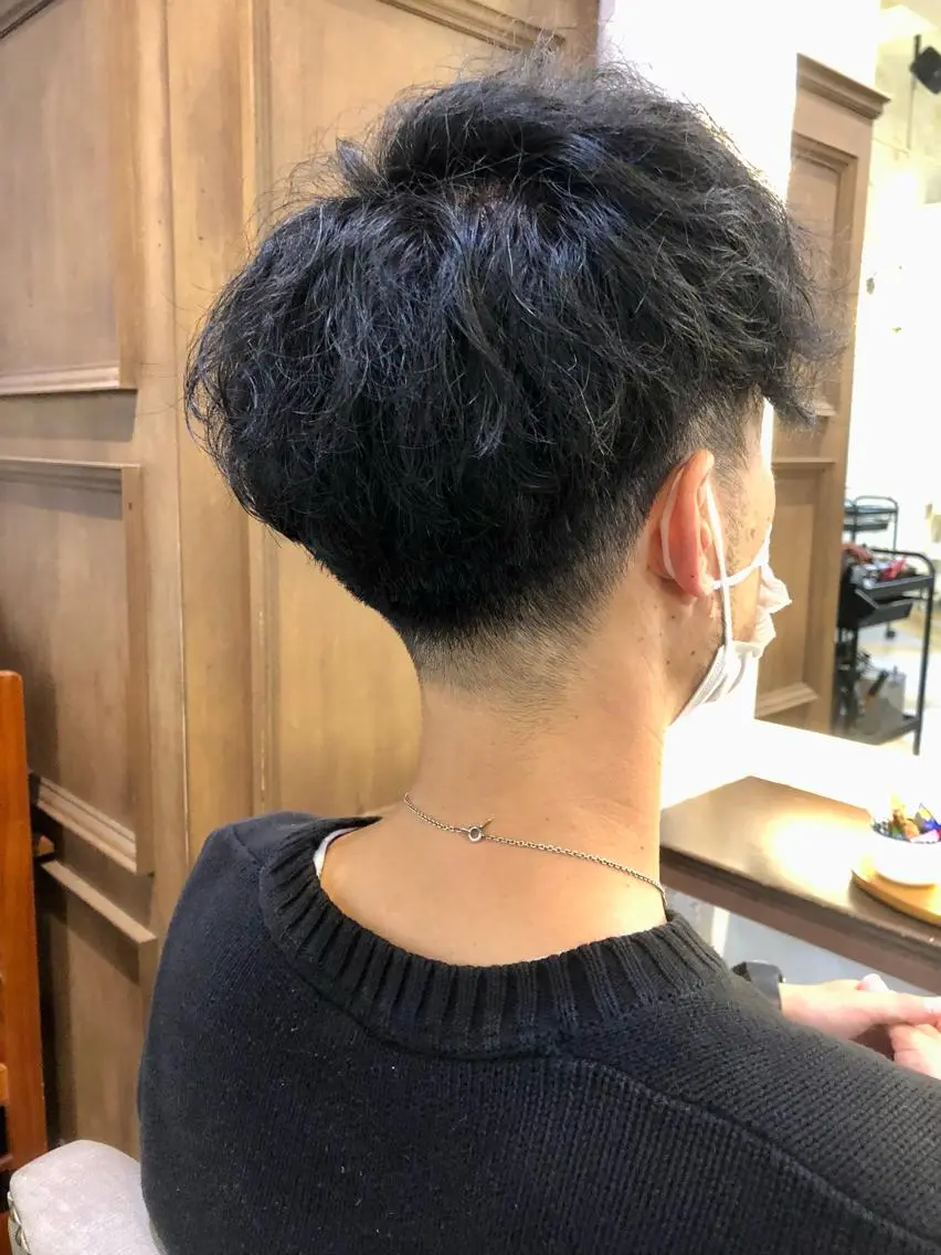 ショート パーマ メンズ 鷺沼駅徒歩1分 キシタクのヘアスタイル