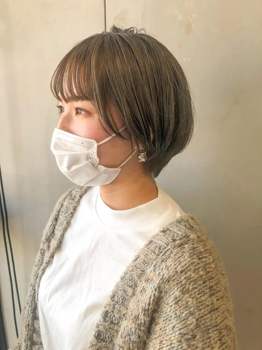 ショート カラー ヘアカラー トリートメント ヘッドスパ ヘアセット 圧倒的透明感カラー nana🦕のヘアスタイル