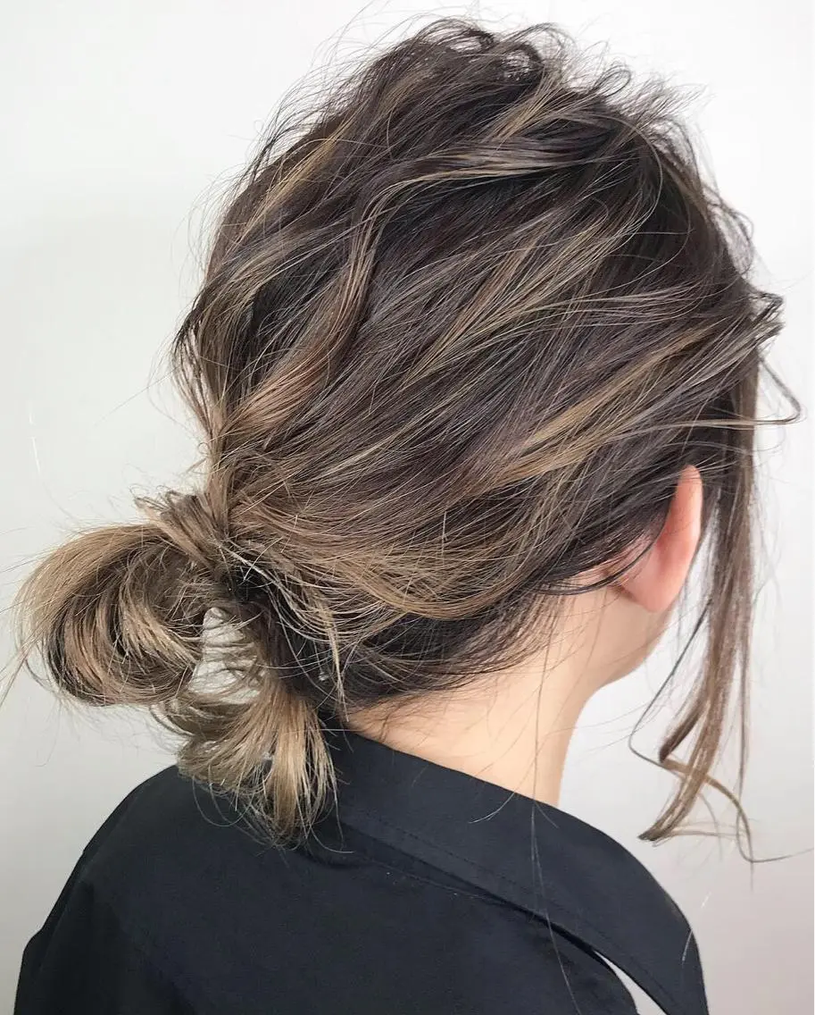 セミロング カラー ヘアアレンジ カット ヘアカラー トリートメント Lien 深井店のヘアスタイル