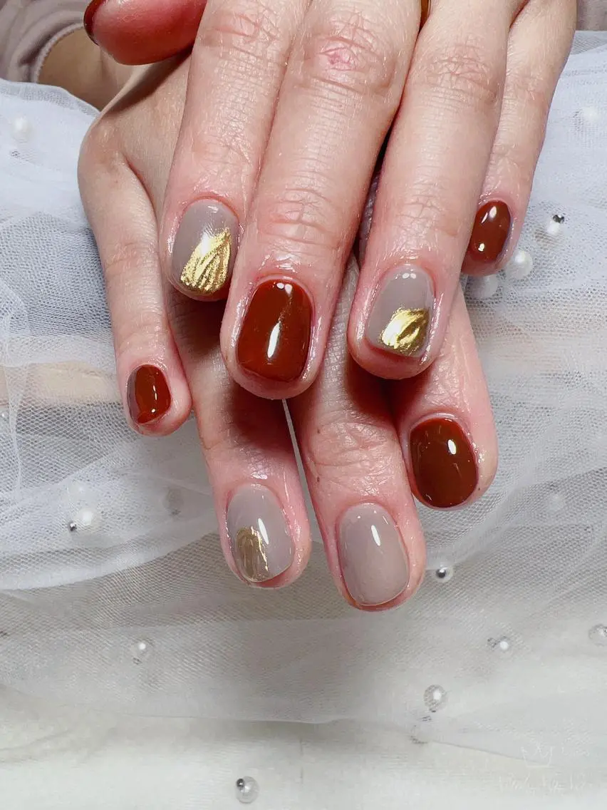 ショート カラー ハンドネイル Nail NaNaのネイルデザイン