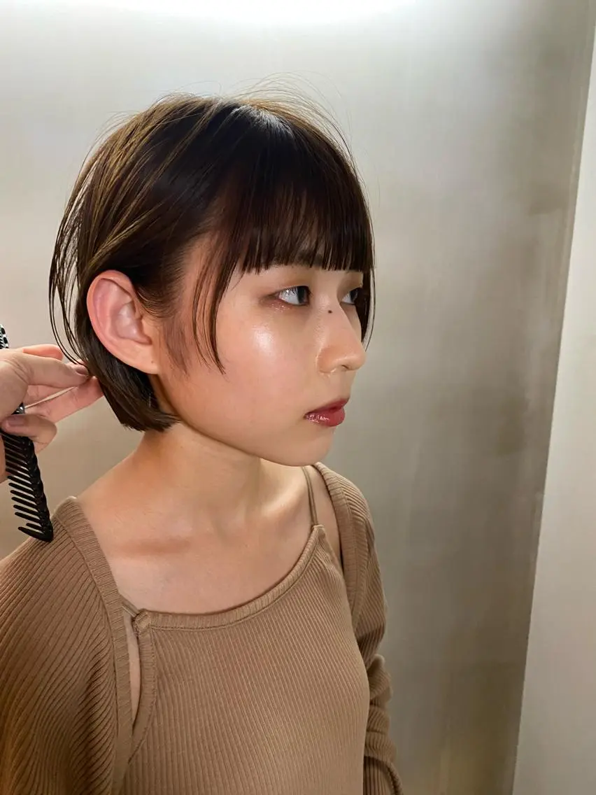 ショート カラー カット ヘアカラー トリートメント 金沢美容室/ 艶髪/夜営業/JINのヘアスタイル