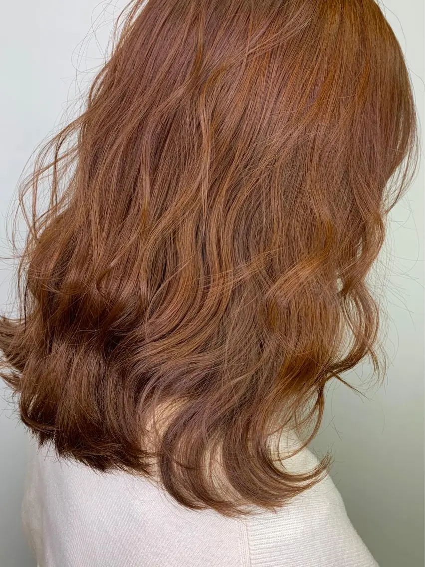 セミロング カット ヘアカラー レイヤー/艶髪カラー 森本くるみのヘアスタイル