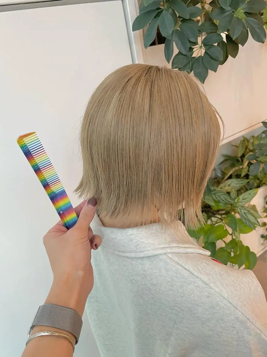 ショート ヘアカラー トリートメント 東北No.1完全個室 💐梶谷社長のヘアスタイル