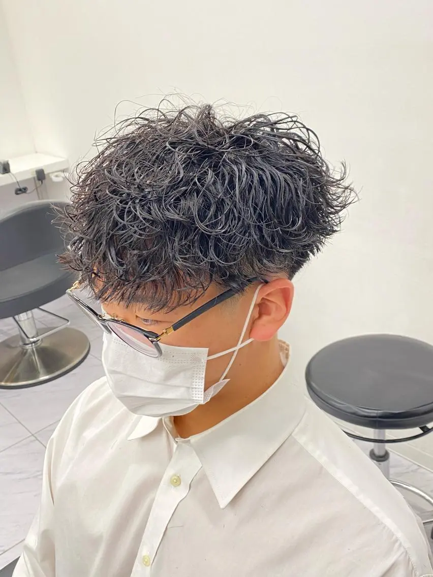 ショート パーマ ヘアアレンジ メンズ メンズ特化 水口湧太のヘアスタイル