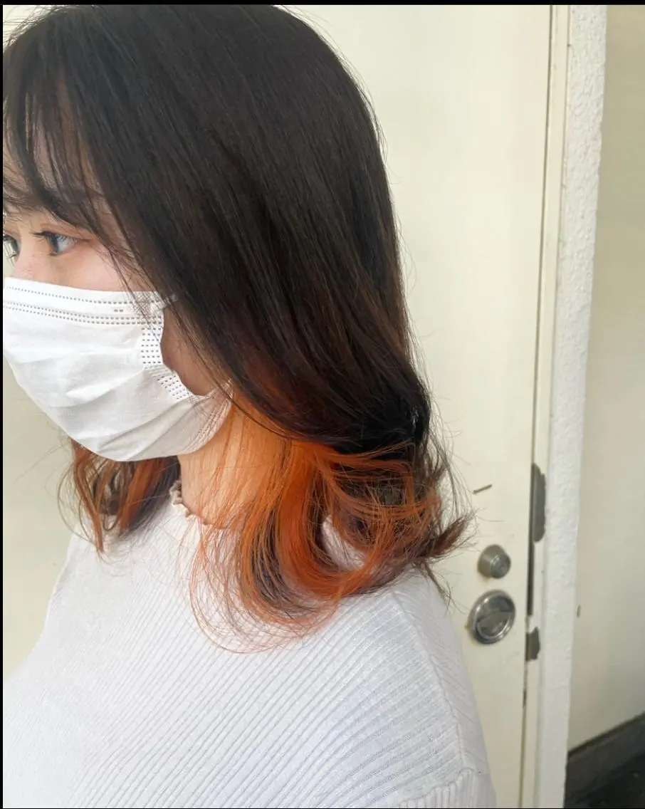 ミディアム カラー ブリーチ インナーカラー ヘアカラー トリートメント 🌿透明感ヘア 園田　朱梨🌿のヘアスタイル