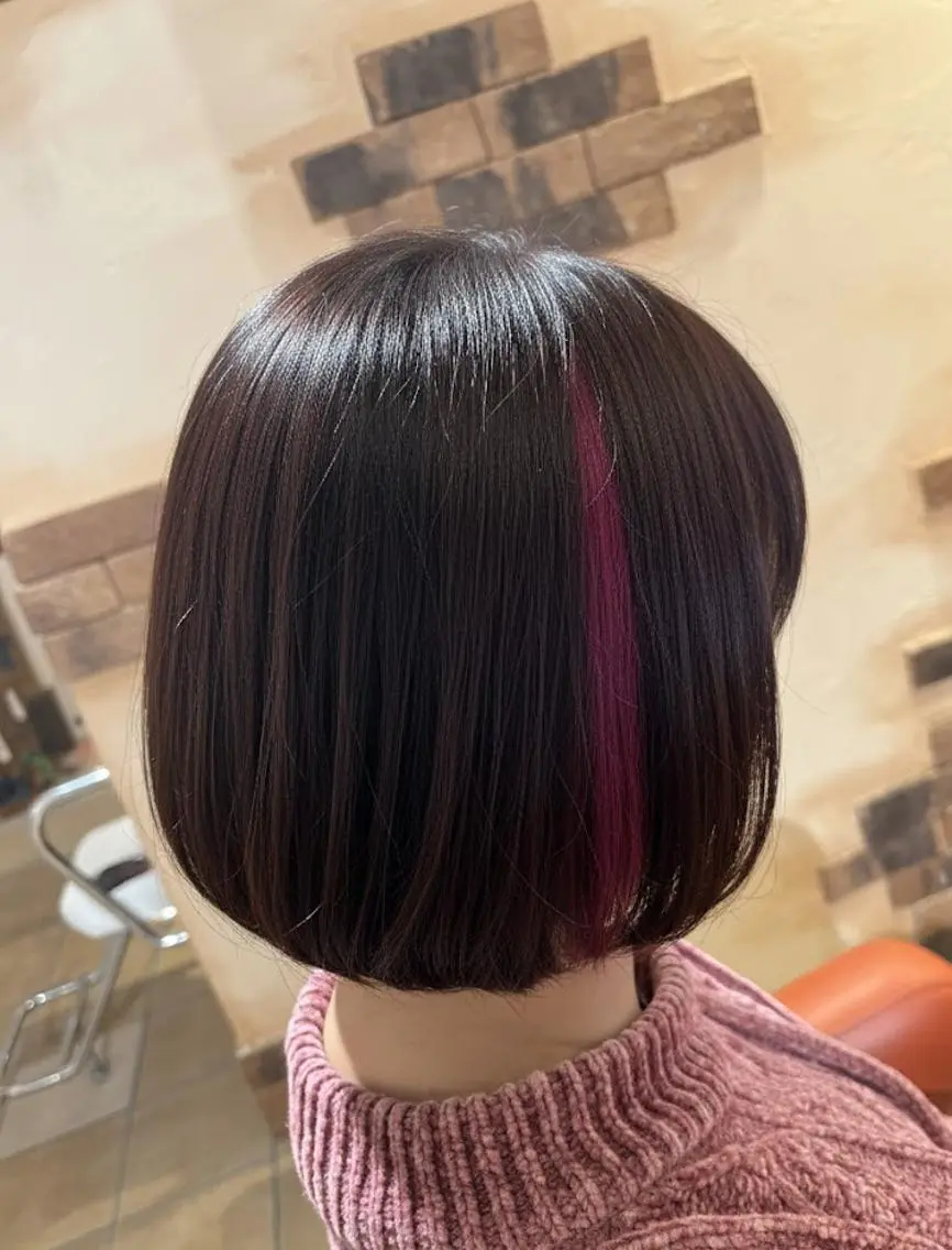 ミディアム ボブ ヘアカラー トリートメント ヘッドスパ flencia 丸 和博｜カットのヘアスタイル
