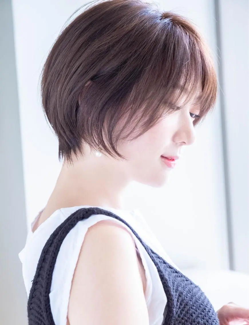 ショート カラー 丸みショート ショートヘア 中西 優典のヘアスタイル
